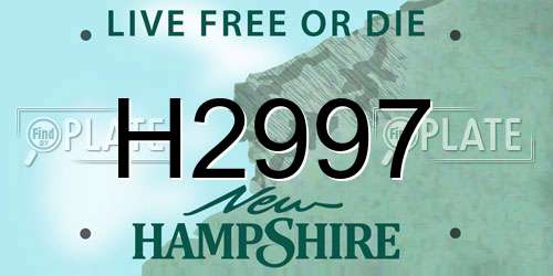 H2997 New Hampshire License Plate