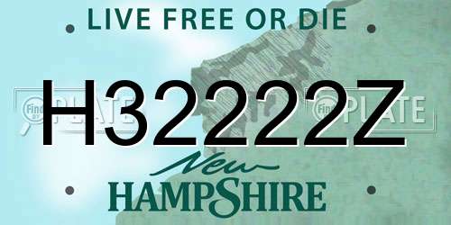 H32222Z New Hampshire License Plate