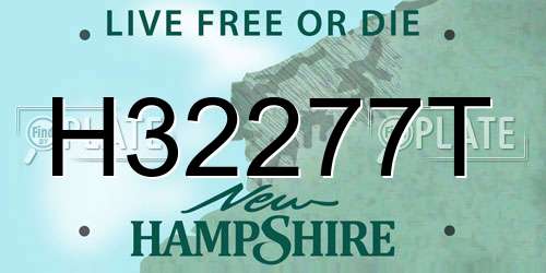 H32277T New Hampshire License Plate