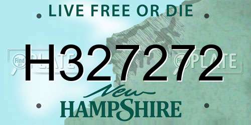 H327272 New Hampshire License Plate
