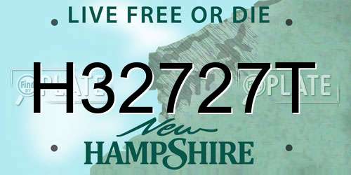 H32727T New Hampshire License Plate