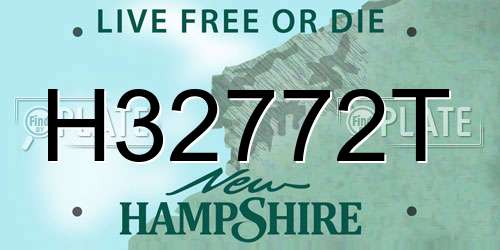 H32772T New Hampshire License Plate