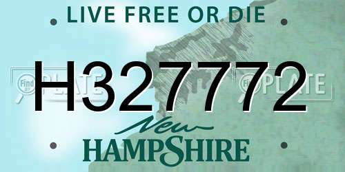 H327772 New Hampshire License Plate