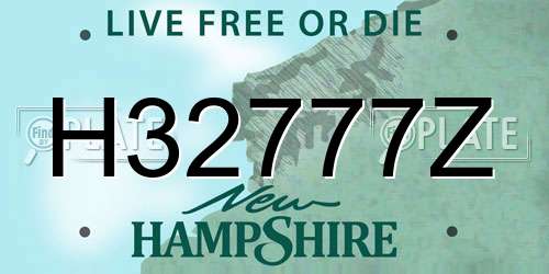 H32777Z New Hampshire License Plate