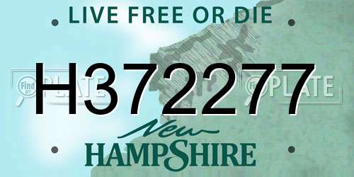 H372277 New Hampshire License Plate