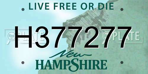 H377277 New Hampshire License Plate