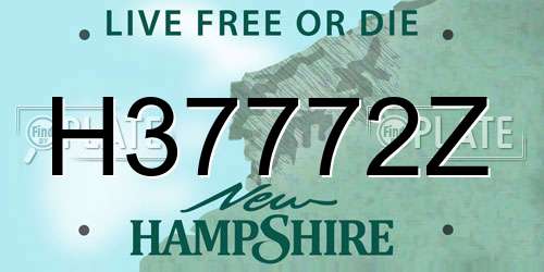 H37772Z New Hampshire License Plate