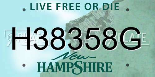 H38358G New Hampshire License Plate