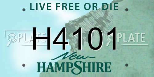 H4101 New Hampshire License Plate