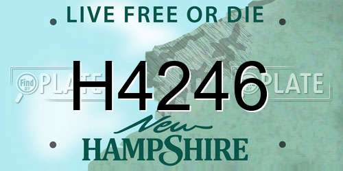 H4246 New Hampshire License Plate