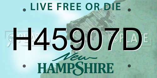 H45907D New Hampshire License Plate
