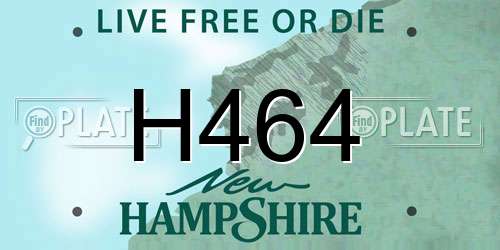 H464 New Hampshire License Plate