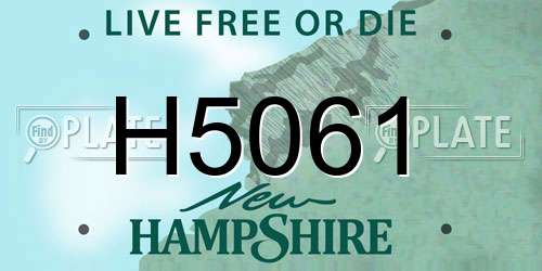 H5061 New Hampshire License Plate