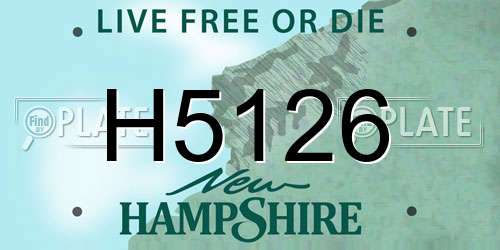 H5126 New Hampshire License Plate