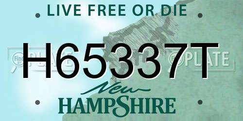 H65337T New Hampshire License Plate