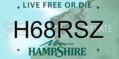 H68RSZ New Hampshire License Plate