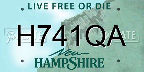 H741QA New Hampshire License Plate
