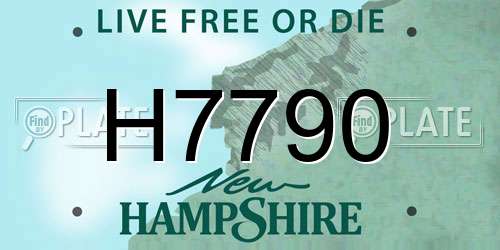 H7790 New Hampshire License Plate