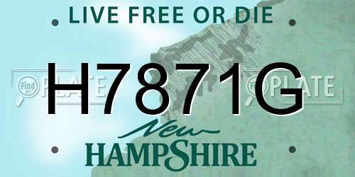 H7871G New Hampshire License Plate