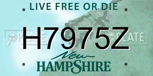 H7975Z New Hampshire License Plate