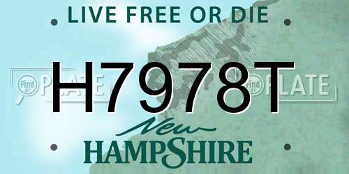 H7978T New Hampshire License Plate