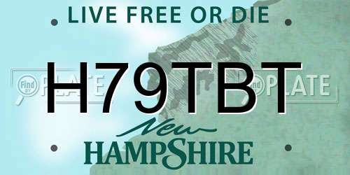 H79TBT New Hampshire License Plate