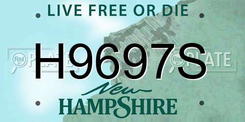 H9697S New Hampshire License Plate
