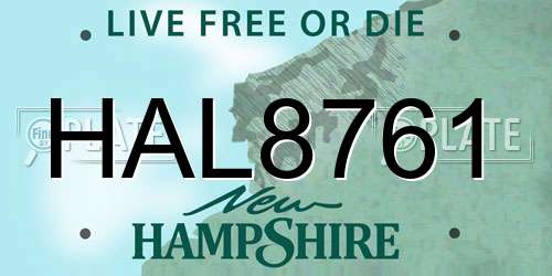 HAL8761 New Hampshire License Plate
