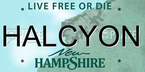 HALCYON New Hampshire License Plate
