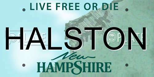 HALSTON New Hampshire License Plate