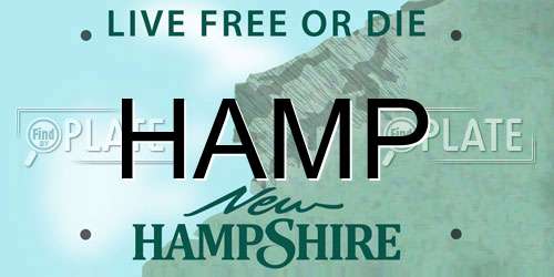 HAMP New Hampshire License Plate