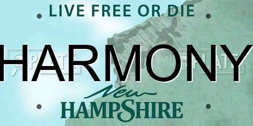 HARMONY New Hampshire License Plate