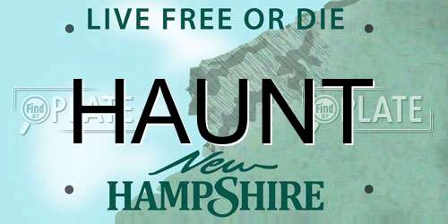HAUNT New Hampshire License Plate