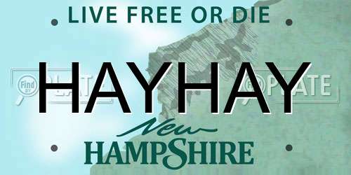 HAYHAY New Hampshire License Plate