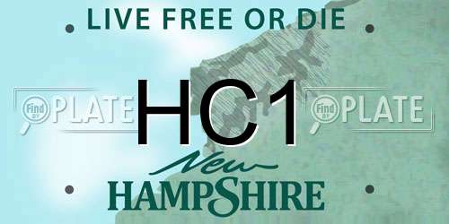 HC1 New Hampshire License Plate