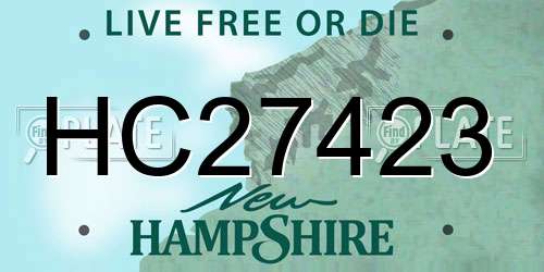 HC27423 New Hampshire License Plate