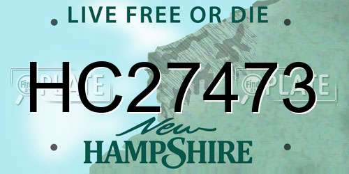 HC27473 New Hampshire License Plate