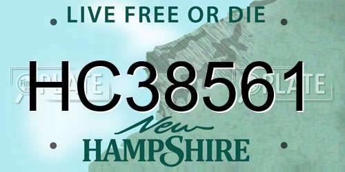 HC38561 New Hampshire License Plate
