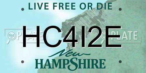 HC4I2E New Hampshire License Plate