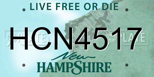 HCN4517 New Hampshire License Plate