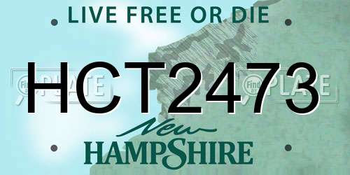 HCT2473 New Hampshire License Plate