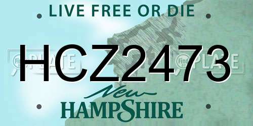 HCZ2473 New Hampshire License Plate
