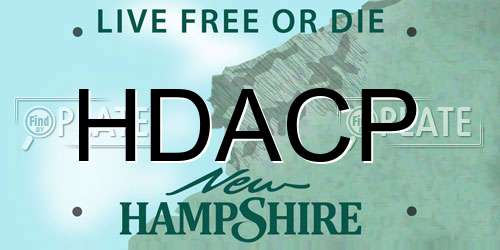 HDACP New Hampshire License Plate