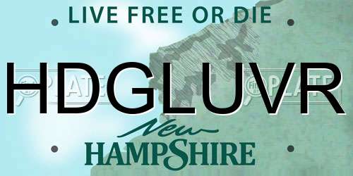 HDGLUVR New Hampshire License Plate