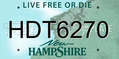 HDT6270 New Hampshire License Plate