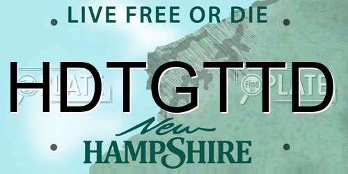 HDTGTTD New Hampshire License Plate
