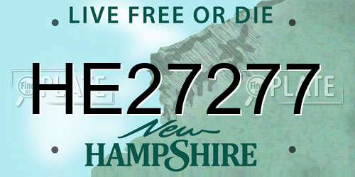 HE27277 New Hampshire License Plate