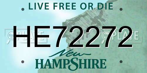HE72272 New Hampshire License Plate