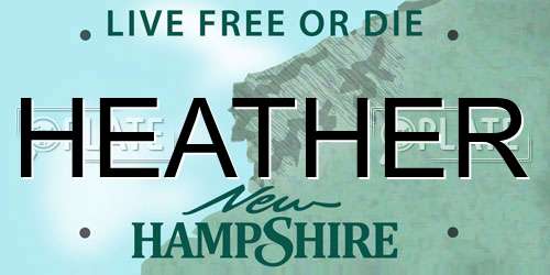 HEATHER New Hampshire License Plate