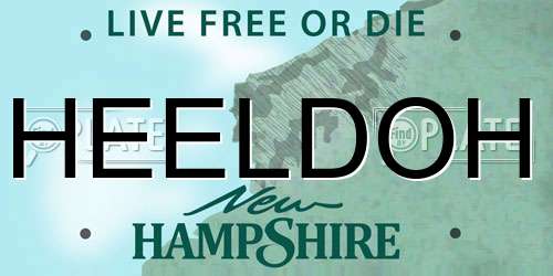 HEELDOH New Hampshire License Plate